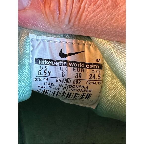 Nike Air huarache Silver/Blue Sz 6.5Y 654280-002 - Picture 9 of 9